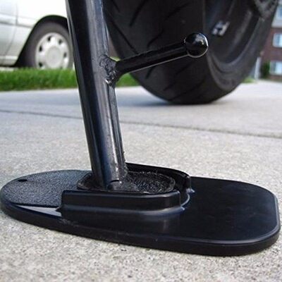 Motorcycle Kickstand Pad Support Black 1 Piece Soft Ground O