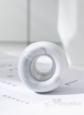 Marbling Donut Toothbrush Holder Creative Ceramic Base Frame