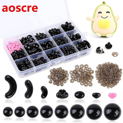 586Pcs Plastic Safety Eyes And Noses For Stuffed Animals DI