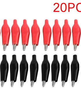 Black Red Soft Plastic Coated Testing Probe Alligator Clips