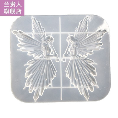 Crystal Epoxy Resin Mold Girl with Flute Angel Mirror Shiny