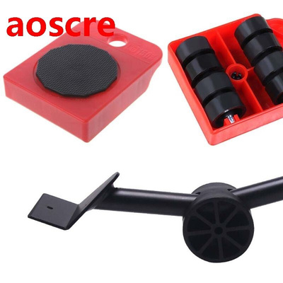 5pcs Furniture Lifter Slider Kit Heavy Stuff Mover Tool Whee