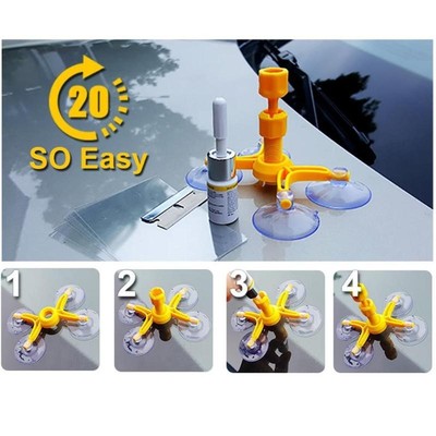 Windshield Repair Kit Quick Fix Car Cracked Glass Windscreen