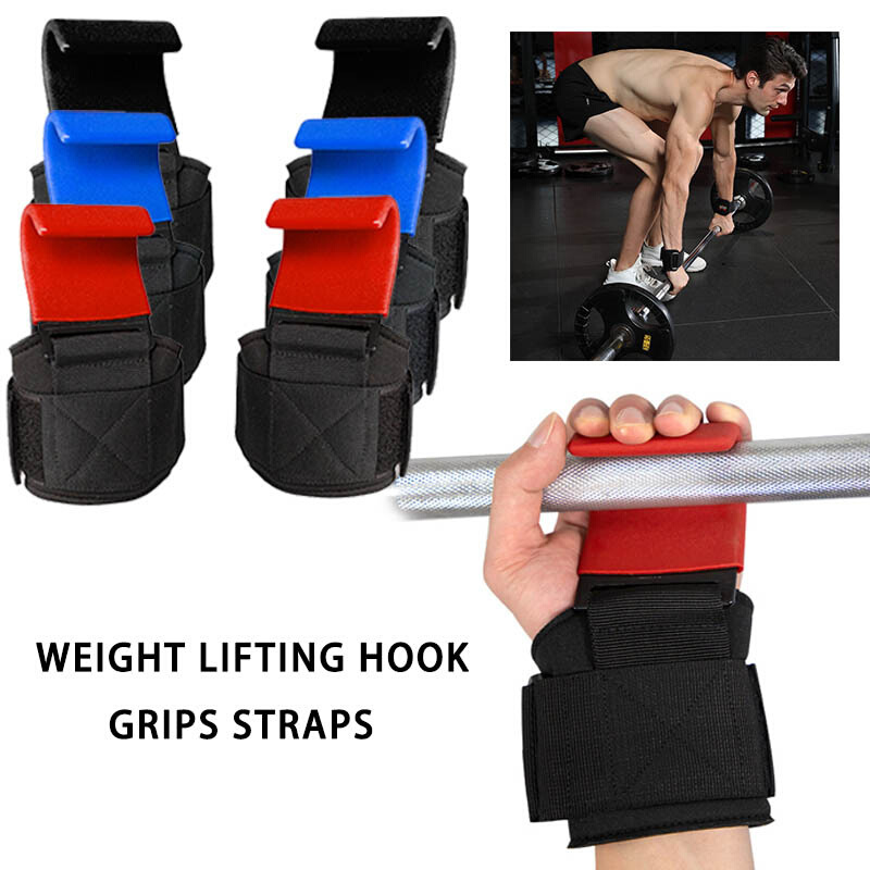 Gym Weight Lifting Hook Grips Straps Non-slip Fitness