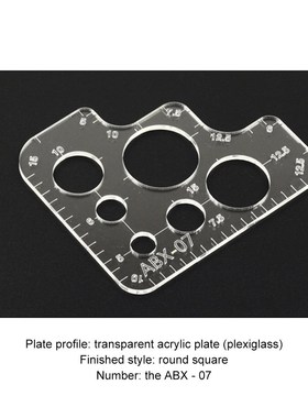 1Pc Leather Craft Perspex Cutting Circle Corner Stitch Stenc