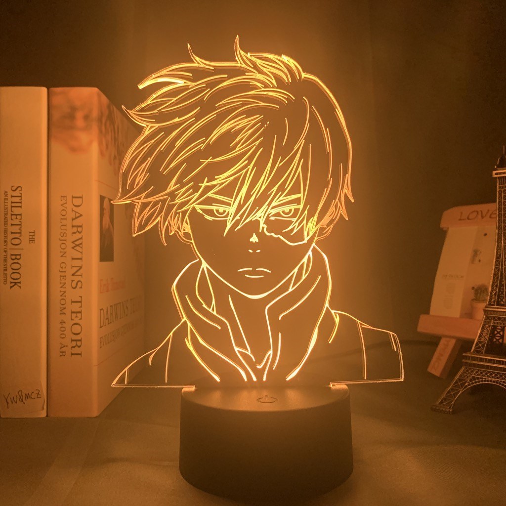 Anime My Hero Academia Shoto Todoroki Face Design Led Night
