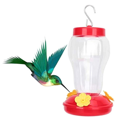 Outdoor Plastic Flower Bird Feeder with Iron Hook Plastic跨1