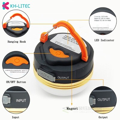 KHLITEC Mini Portable Camping Lights 3W LED Camping Lantern