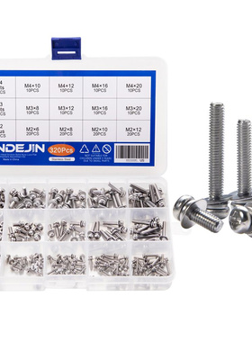 20pcs M2 M M4 Screws Phillips Pan Head Screws Bolt and Nut