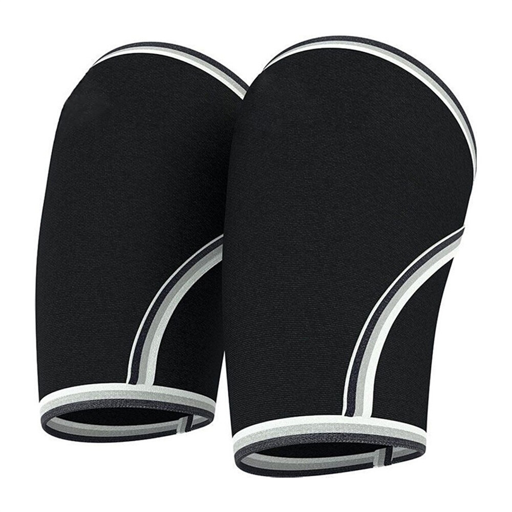 1 Pair Thicken Knee Sleeves Pad Support 7mm Compression