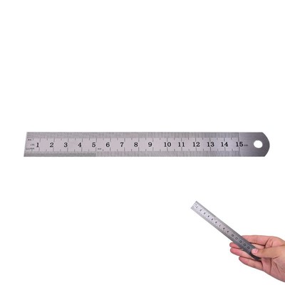 New 1PC 15 cm Stainless Steel Metal Straight Ruler Ruler To