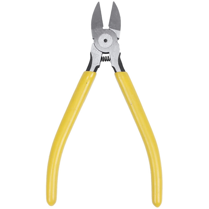 6 Yellow Plastic Coated Grip Diagonal Pliers Wire Side Cutt