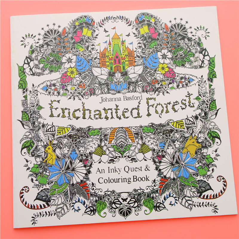 24 Pages Enchanted Forest English Edition Coloring Book for