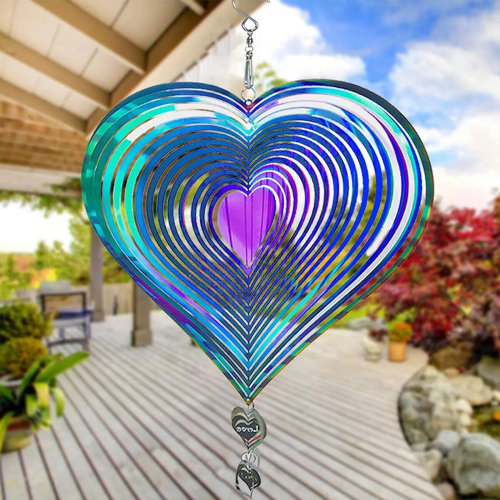 Gradient Color Wind Spinner Catcher Stainless Steel 3D