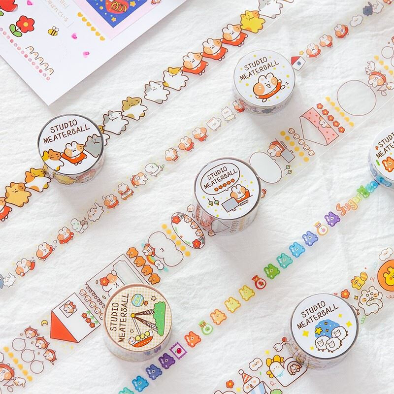 Cute Cat Family Series Journal Washi Tape  Scrapbooking