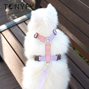 Walking Adjustable Dogs Harness and Pet Cat Set Leash Puppy