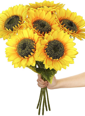 1/3/5pc Sunflower Artificial Flowers Bouquet Realistic