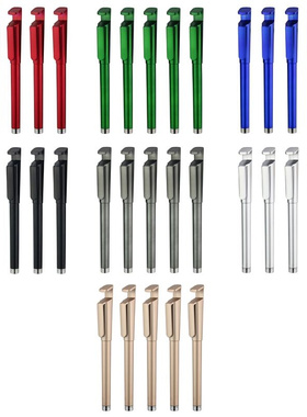 5 Pack 3-in-1 Refillable Gel Pen with Phone Hoder/QR Code Fu