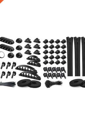 132/136Pcs Cable Organizer Kit of Split Cable Sleeves with S