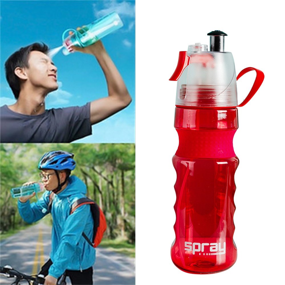 800ML Sports Water Bottle 2 in 1 Multi-Functional Portable I