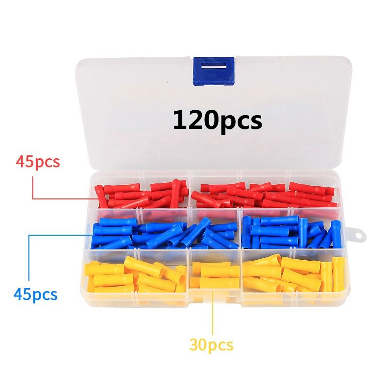 120PCS Insulated Crimp Terminals BV1.25 BV2.5 BV5.5 Electric