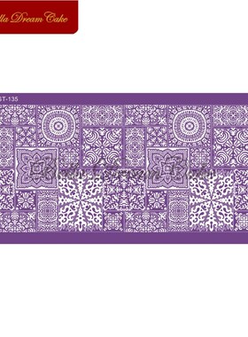 Persian Style Flower Design Mesh Stencils Cake Stencil Fonda