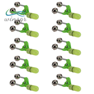 10pcs Night Led Bite Fishing Bait Rod Light Bells Twin Alarm