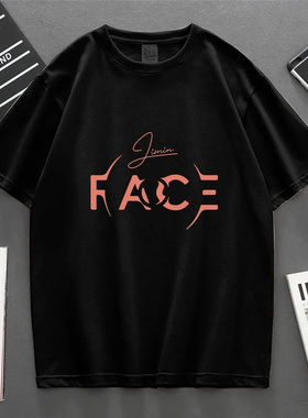 Kpop Jimin Album Solo Same T-shirt Signed Text Model T-shirt