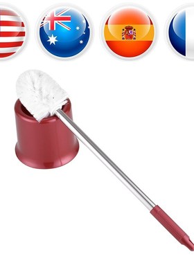 1 Set Toilet Brush w/ Canister Bathroom Cleaning Toilet Brus