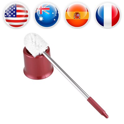 1 Set Toilet Brush w/ Canister Bathroom Cleaning Toilet Brus