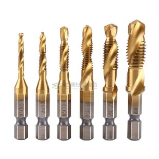 and Lot Thread Drill Bits Tap 6pcs Coated HSS M10