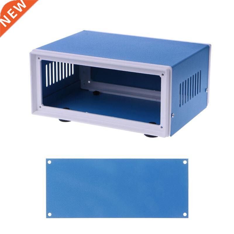 Blue Junction Box Metal Rectangle Electronic Project Case DI