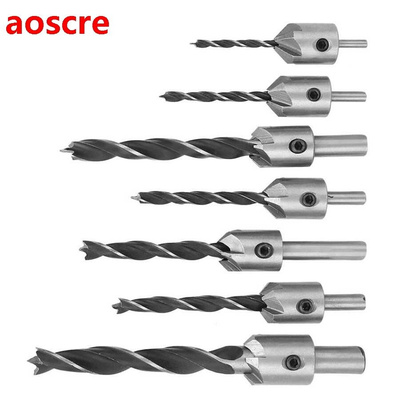 7pcs Countersunk Drill Bit Woodworking Countersunk Drill Bit