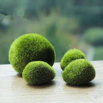NEW Hot Sale Synthetic Resin Green Moss Ball size Marimo Aq