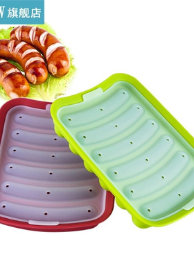 New Silicone Sausage Stuffer 6 Cavities Sausage Mold  Sau