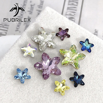 50PCS 8MM K9 Glass Starbloom Nail Art Rhinestone Charms