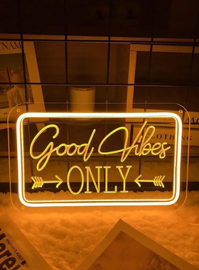 Good Vibes Only Neon Sign Engrave Personal LED Lights For