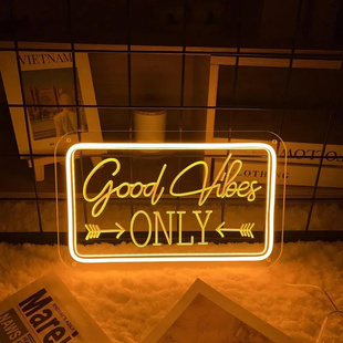 Personal Only Good Engrave Neon Sign LED Vibes Lights For