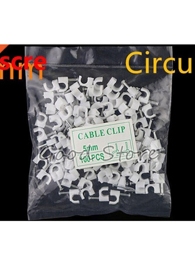 100 pieces/lot round 5mm bag Nail wire clip plaic buckle l
