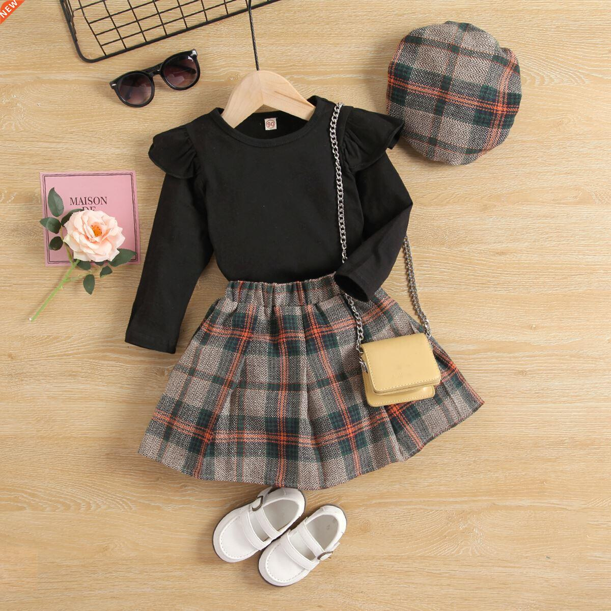 FOCUSNORM 1-6Y Autumn Lovely Kids Girls Clothes Sets 3pcs Fl