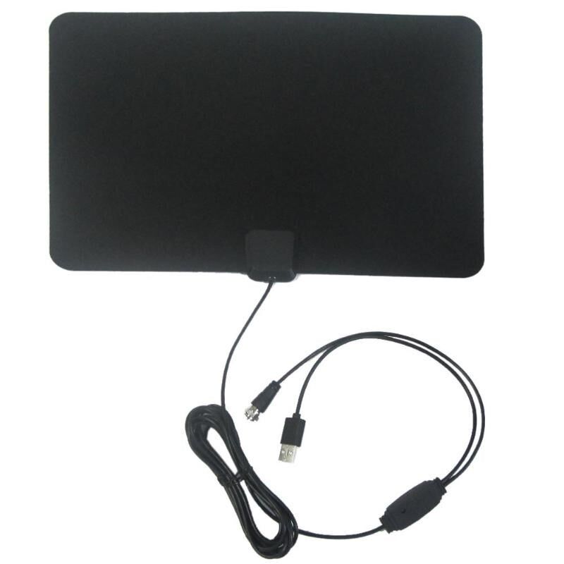 80 Miles Range Large Flat Indoor HD TV Antenna Amplifier Boo