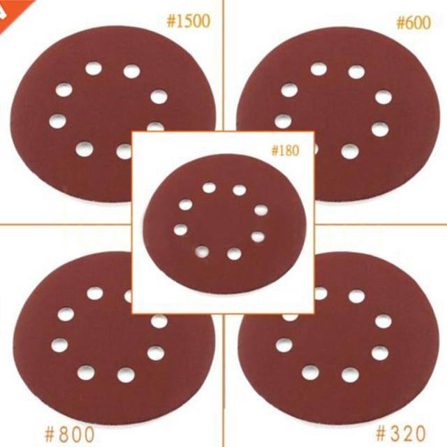 30pcs 5'' Inch Sandpaper Sanding Disc Round Alumina