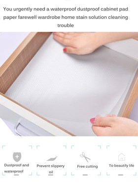 Clear Waterproof Shelf Drawer Liner Cabinet Non Slip Table C