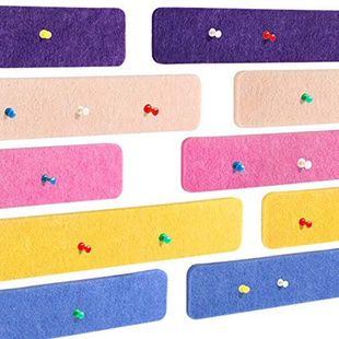 10Pcs Cork Felt Bulletin Board Bar Strip Self-Adhesive Felt