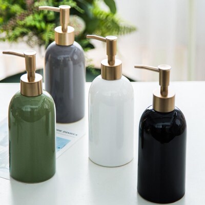 420ml Ceramic Liquid Soap Dispenser Shampoo Bottle Hand Sani
