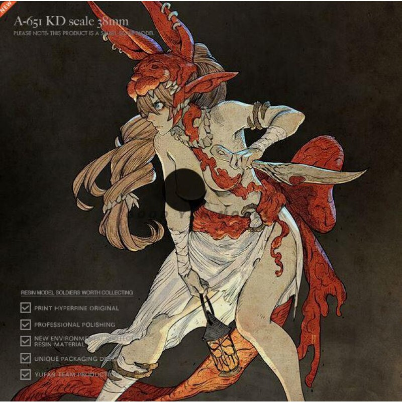 38mm Resin model kits figure beauty colorless and self-assem