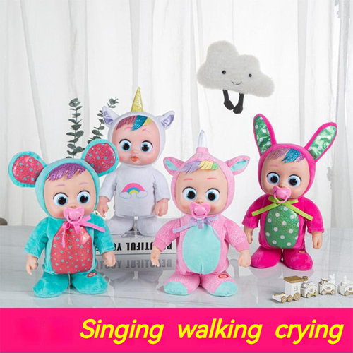 Kids Crying Baby Doll Walk And Dance Simulated Electric跨境1