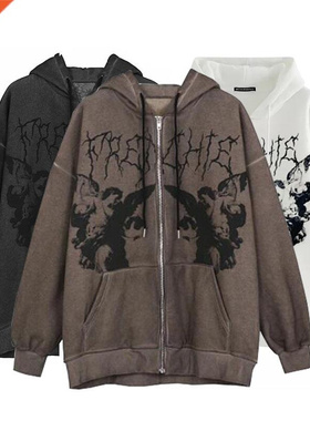 2021 y2k Winter Hoodies Ropa Grunge Sweatshirts Goth Tops Cl