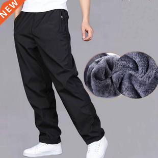 Men's Sweatpant Trousers Autumn Winter Plus Velvet Warm