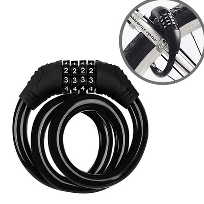 1Pc Portable  Password Lock Mountain Road Bike Wheel Lock跨
